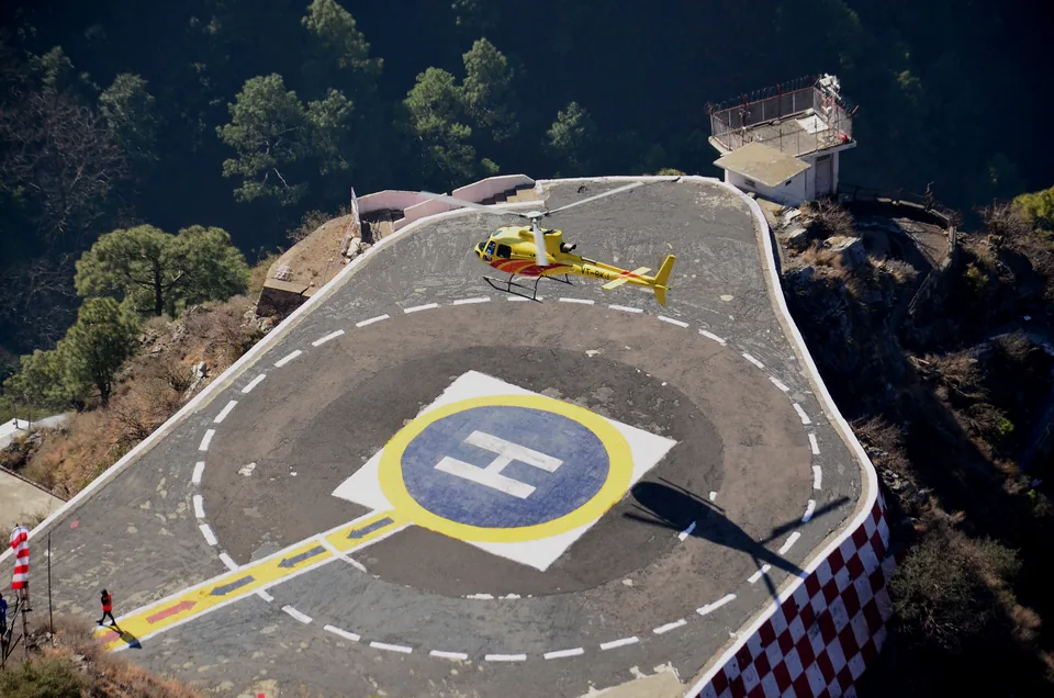 Sanjichhat helipad near Vaishno Devi